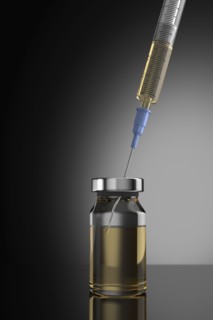 Studio shot of Corona virus vaccine