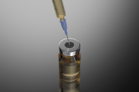 Studio shot of Corona virus vaccine