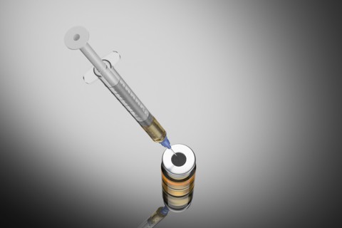Studio shot of Corona virus vaccine