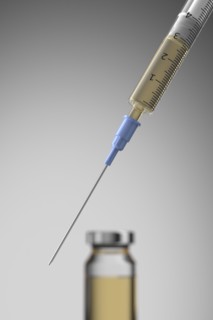 Studio shot of Corona virus vaccine