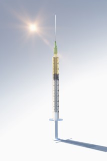Studio shot of Corona virus vaccine