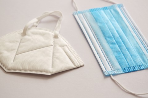 Studio shot of different surgical masks