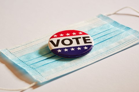 Vote pin on surgical mask