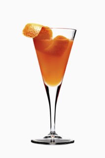 Elegant cocktail on white