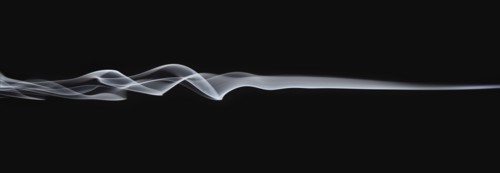 Smoke against black background
