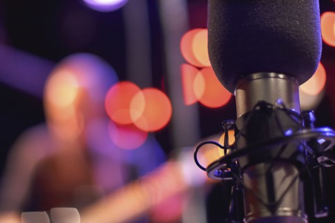 Close up of microphone