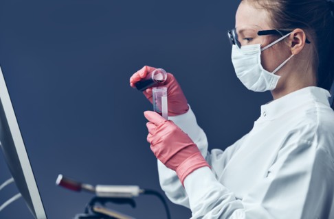Female technician working in laboratory