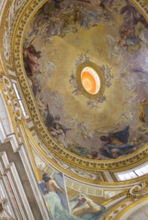 Frescoes on chapel ceiling