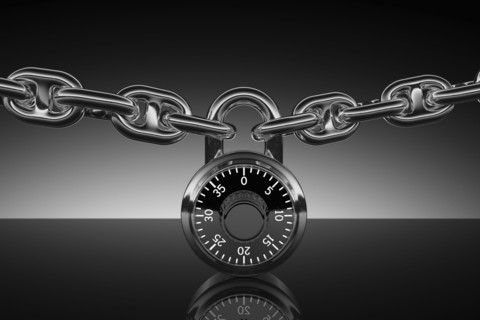 Padlock on chain