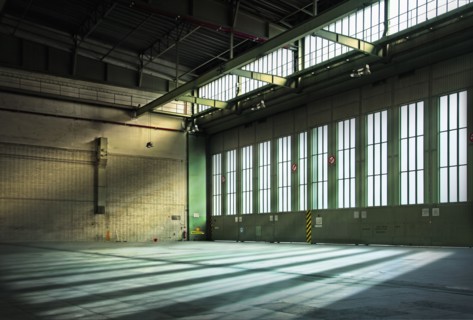Germany, Berlin, Interior of abandoned Tempelhof Airport