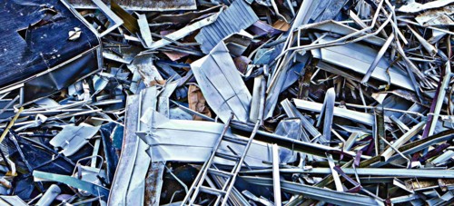 USA, Heap of scrap metal