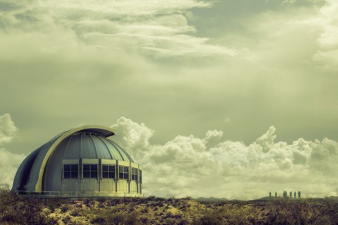 USA, Landscape with architectural dome