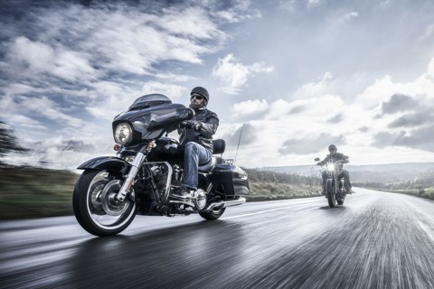 United Kingdom, London, Motorcyclists on road