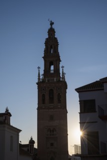 Spain, Carmona, San Pedro Church at sunset