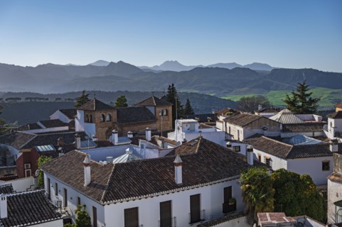 Spain, Ronda, Townscape and Sierra de Grazalema