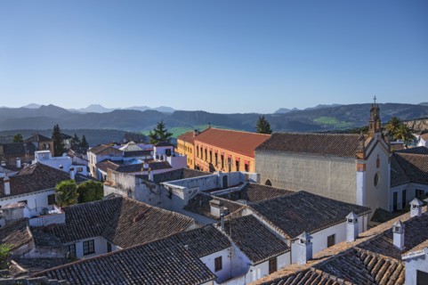 Spain, Ronda, Townscape and Sierra de Grazalema