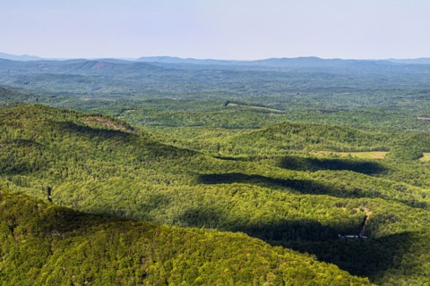 USA, Virginia, Blueridge Parkway, Landscape seen from Ravens Roost Overlook