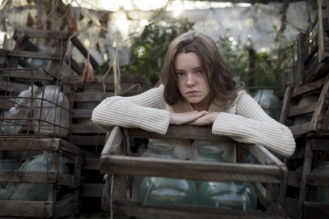 Russia, Omsk, Portrait of young woman with brown hair