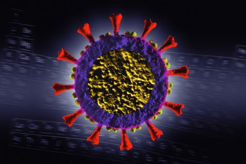 Digitally generated Coronavirus model