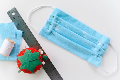 Making homemade cloth face masks