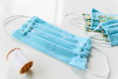 Making homemade cloth face masks