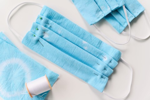 Making homemade cloth face masks