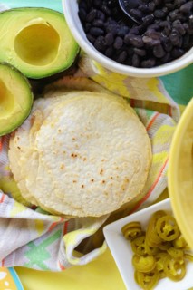 Tacos and Mexican food ingredients