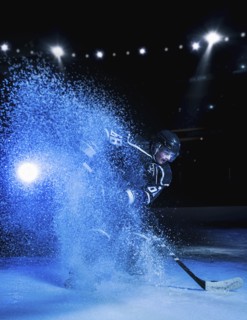 Hockey player on ice