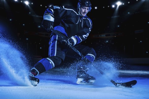 Hockey player on ice
