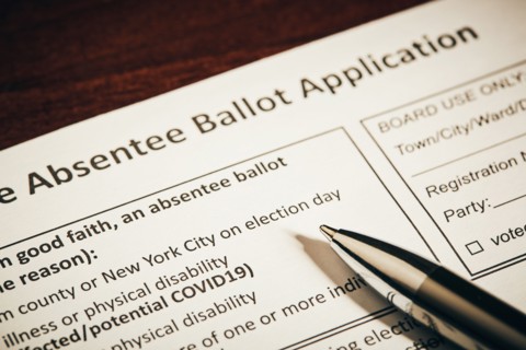 Pen on absentee ballot application
