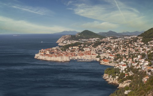 Croatia, Dubrovnik, Old town on waterfront