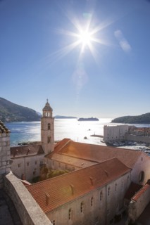 Croatia, Dubrovnik, Medieval church on waterfront