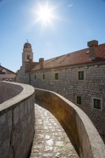Croatia, Dubrovnik, Footpath in medieval fortress