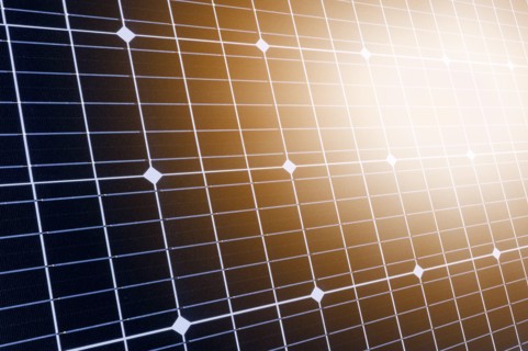 Sunlight reflecting in solar panel,,