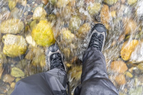 Man standing in river