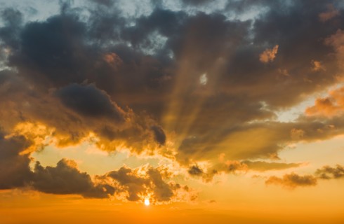 Sunset sky with clouds