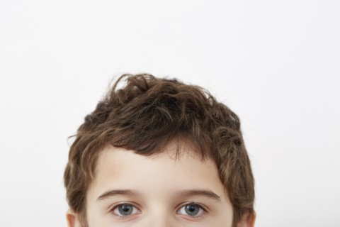 Partial portrait of boy