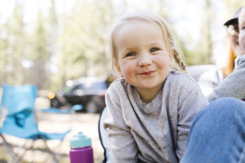 Portrait of smiling toddler girl