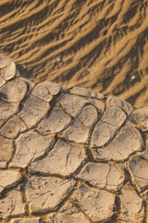 Cracked soil on desert