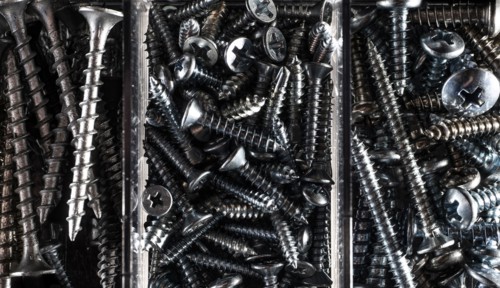 Full frame shot of screws