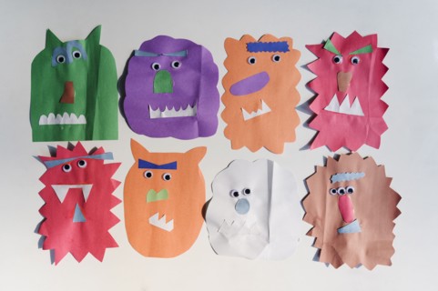 Colorful paper cutouts