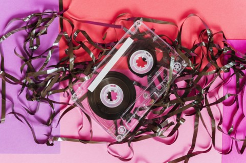 Damaged audio tape