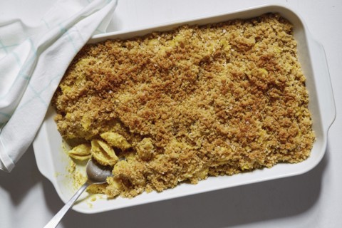 Close-up of casserole in dish