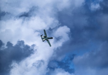 Fairchild Republic A-10 Thunderbolt II flying against sky