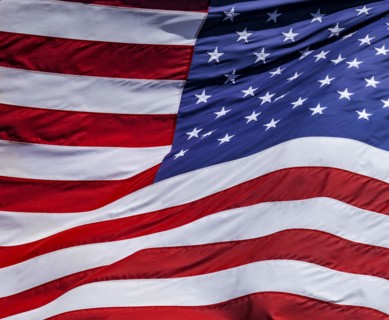 Close-up of American flag