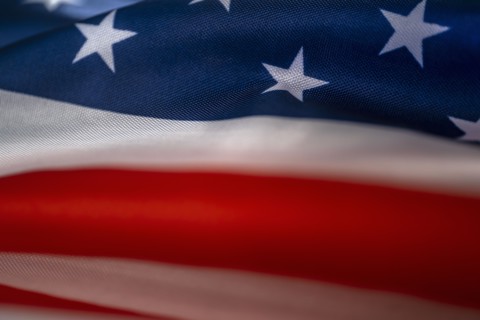 Close-up of American flag