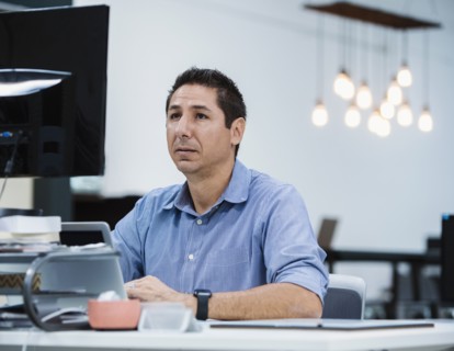 Man at office desk