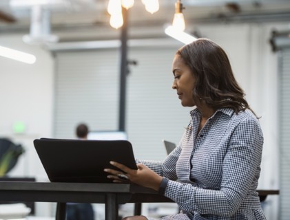 Businesswoman working in office