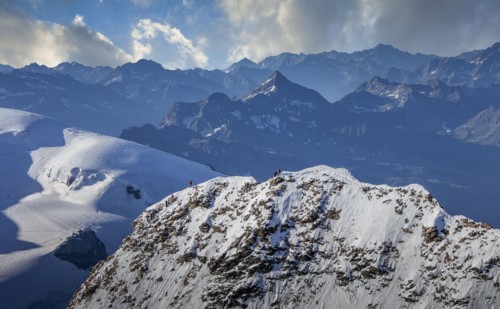 Aerial view of Monte Rosa Massif