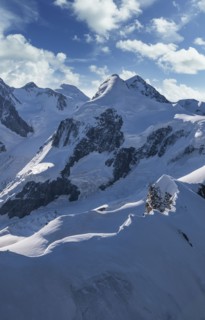 Aerial view of Monte Rosa Massif